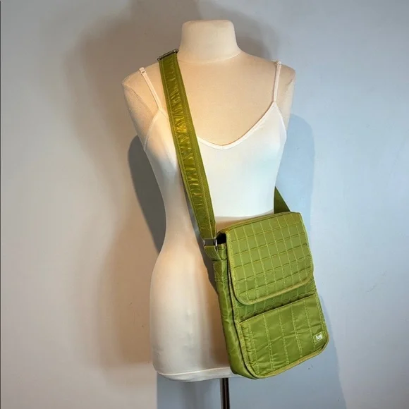 Lug Moped crossbody bag RFID puffer bag green medium NWOT - Picture 10 of 12